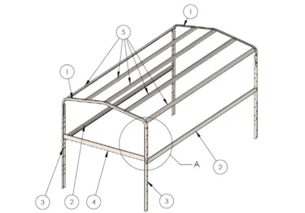 Châssis H-1100 pour Bâche Remorque UNITRAILER SOLID 300/2