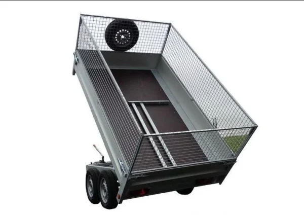 Remorque Benne Alu – 2 Essieux 750 kg, 312 x 158 cm – Pompe Électrique – Image 3
